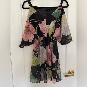 Black Flowy Floral Dress